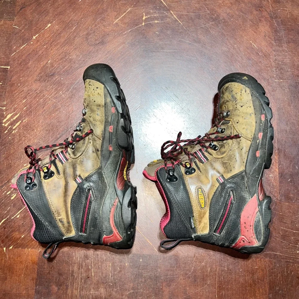 Keen Utility Pittsburgh Steel Toe Waterproof Work Boots Mens 8.5 EE Brown Red